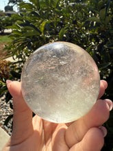 Load image into Gallery viewer, Phantom Quartz Crystal Sphere,Clear Quartz with Chevron Phantom Layers, A63

