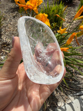 Load image into Gallery viewer, Small Clear Quartz Offering Bowl,Crystal Quartz Altar Bowl,Crystal Tray,B149
