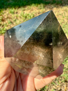 Garden Phantom Quartz Crystal Tower – Natural Lodolite Point