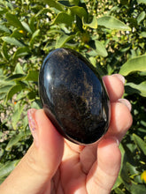 Load image into Gallery viewer, Gold Obsidian Palm Stone / Golden Obsidian / Chakra / Rocks and Minerals,A206
