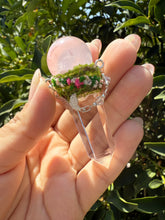 Load image into Gallery viewer, Handmade Clear &amp; Rose Quartz Sceptre Wand - Crystal Healing Obelisk Necklace

