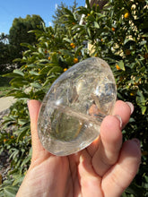 Load image into Gallery viewer, Natural Brazilian Light Smoky Quartz Palm Stone,Meditation Palm Stones,A291
