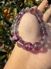 Load image into Gallery viewer, High Quality Fluorite Bracelet - Heart, Throat, Third-Eye, and Crown Chakra
