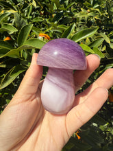 Load image into Gallery viewer, Large Natural Purple White Fluorite Mushroom Crystal, A85
