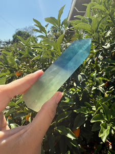 Blue Fluorite Crystal Tower Point/Fluorite Tower/Fluorite Generato,A79