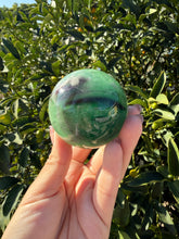 Load image into Gallery viewer, Natural Feather Fluorite Sphere,Snowflake Quartz Crystal Fluorite Ball,A219
