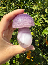 Load image into Gallery viewer, Large Natural Purple White Fluorite Mushroom Crystal, A85
