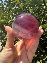Load image into Gallery viewer, Rainbow Candy Fluorite Sphere, Stunning Rainbow Fluorite Ball,A114
