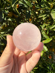 179g Star Rose Quartz Sphere High Quality Rose Quartz Crystal Sphere