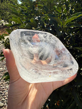 Load image into Gallery viewer, Large Clear Quartz Offering Bowl,Crystal Quartz Altar Bowl,Crystal Tray,B47
