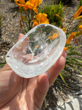 Load image into Gallery viewer, Small Clear Quartz Offering Bowl,Crystal Quartz Altar Bowl,Crystal Tray,B149
