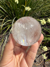 Load image into Gallery viewer, Natural Clear Quartz Crystal Sphere White Healing Stone Ball,A354
