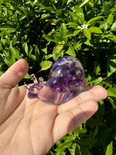 Load image into Gallery viewer, Amethyst Snail Handmade resin sculpture
