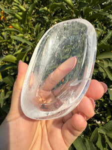 Small Clear Quartz Offering Bowl,Crystal Quartz Altar Bowl,Crystal Tray,B73
