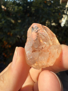 Red Mud Skeletal Quartz Crystal Point ,Red Mud Quartz,#974