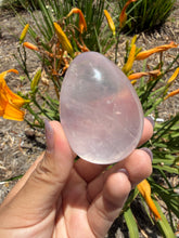 Load image into Gallery viewer, Natural Star Rose Quartz Crystal Egg Pink Healing Crystal Palm Stone,A481
