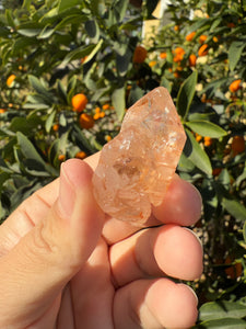 Red Mud Skeletal Quartz Crystal Point ,Red Mud Quartz,#985