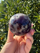 Load image into Gallery viewer, Natural Feather Fluorite Sphere,Snowflake Quartz Crystal Fluorite Ball,A224
