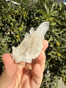 2pcs Natural Clear Quartz Crystal Clusters