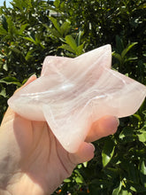 Load image into Gallery viewer, Star Rose Quartz Crystal Bowl, Polished Rose Quartz Dish-Rose Quartz Tray,B87
