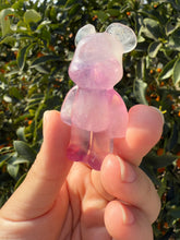 Load image into Gallery viewer, Natural Pink Candy Fluorite Bear Carving
