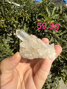 2pcs Natural Clear Quartz Crystal Clusters