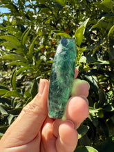 Load image into Gallery viewer, Natural Feather Fluorite Palm Stone,Snowflake Quartz Fluorite Palm Stone,A182

