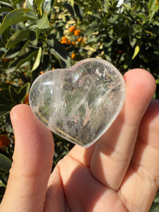 Clear Quartz Puff Heart Carving,#04