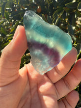 Load image into Gallery viewer, Small Triangular Blue and Purple Feather Fluorite Stone - Snowflake Fluorite
