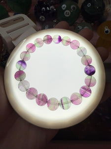 High Quality Fluorite Bracelet - Heart, Throat, Third-Eye, and Crown Chakra