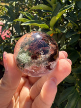 Load image into Gallery viewer, High-Grade Garden Quartz Crystal Sphere with Rainbow Inclusions
