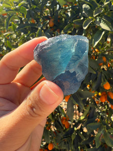 Raw Blue Fluorite Stone,101.6g