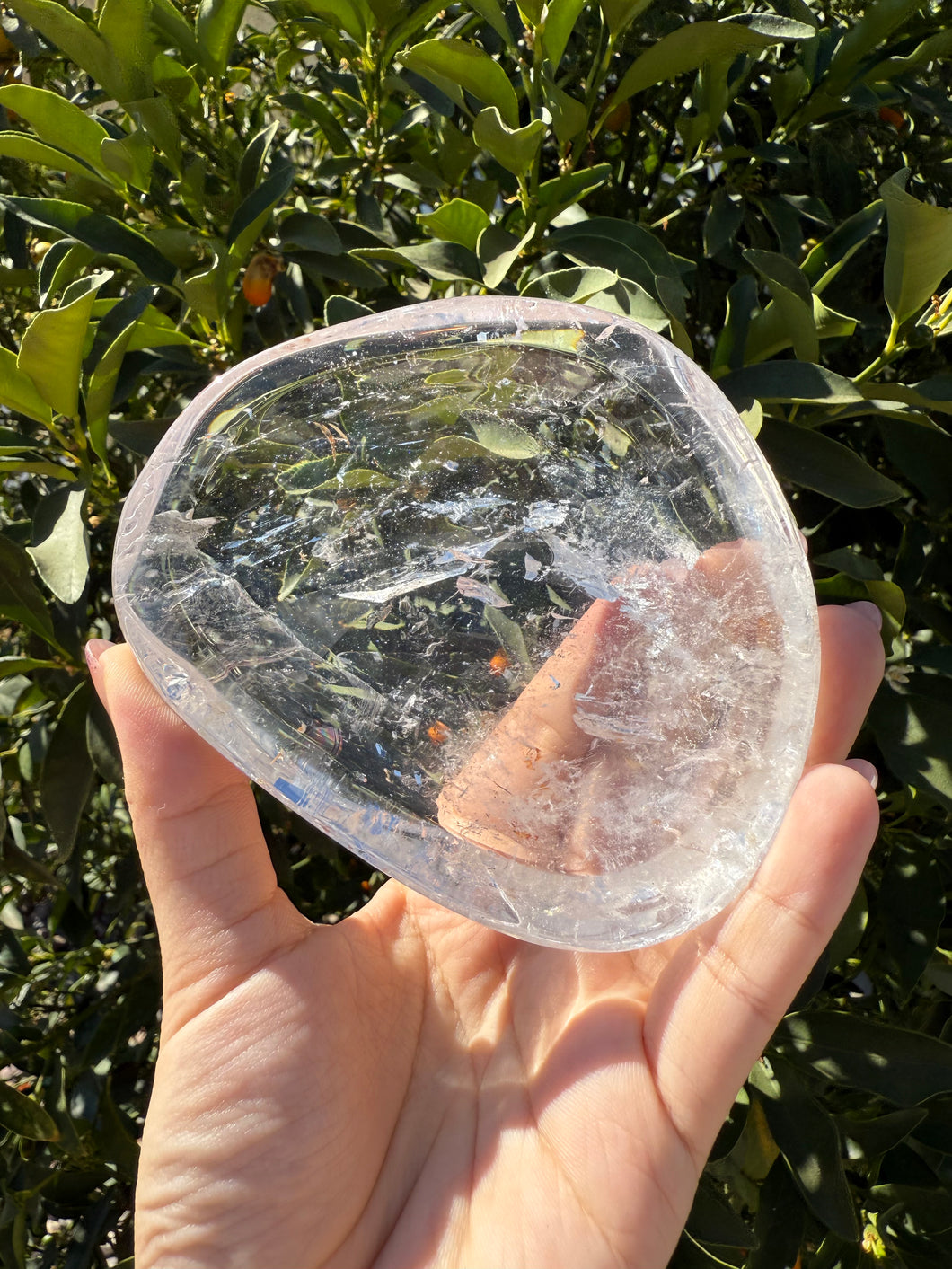 Clear Quartz Offering Bowl,Crystal Quartz Altar Bowl,Crystal Tray,B84