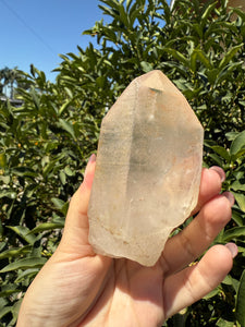 Large Natural Clear Quartz Crystal Point, Raw White Quartz Tower, A85