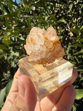 Load image into Gallery viewer, Lotus Quartz Cluster, Madagascar Flower Quartz Cluster, Candle Quartz,A190
