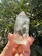 Load image into Gallery viewer, Garden Quartz Crystal Point Tower – Clear Quartz with Unique Inclusions, A82
