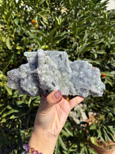 Load image into Gallery viewer, Green Fluorite with Sparkling Quartz and Calcite Double Mixed Mineral Specimen
