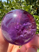 Load image into Gallery viewer, Chevron Amethyst Sphere with Goethite Inclusions,Davis Effect, A66
