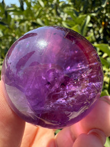 Chevron Amethyst Sphere with Goethite Inclusions,Davis Effect, A66