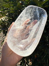 Load image into Gallery viewer, Large Clear Quartz Offering Bowl,Crystal Quartz Altar Bowl,Crystal Tray,B61
