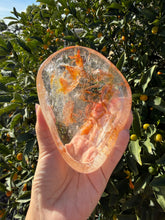 Load image into Gallery viewer, Golden Healer Quartz Bowl,Natural Hematoid Quartz Crystal Dish,Crystal Tray,B140
