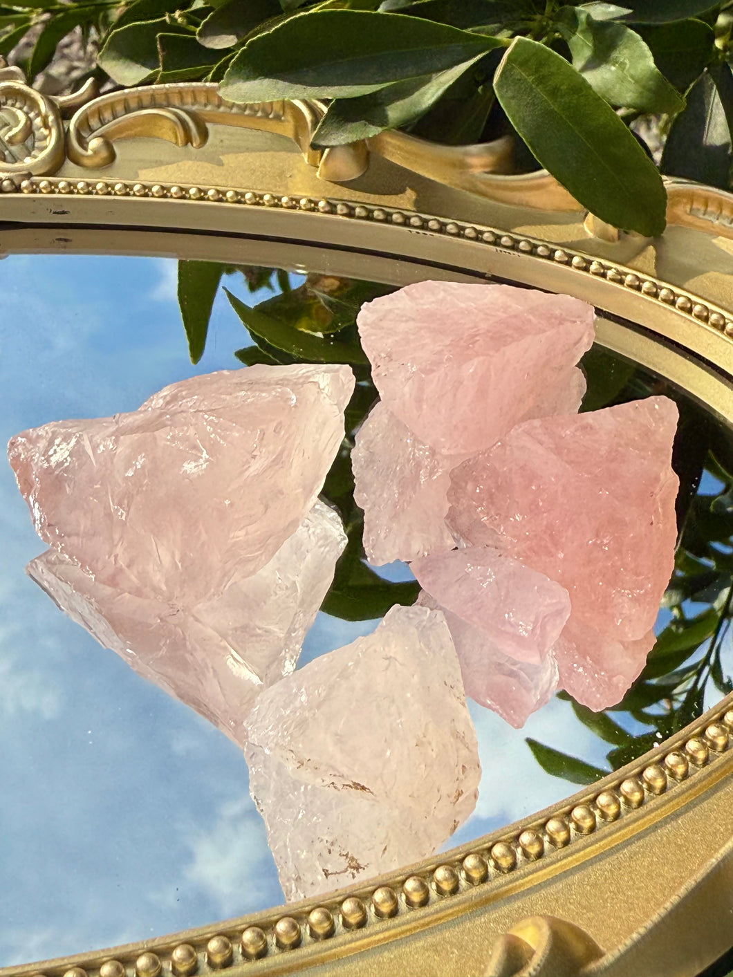 5pcs Raw Rose Quartz Crystal