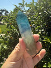 Load image into Gallery viewer, Blue Fluorite Crystal Tower Point/Fluorite Tower/Fluorite Generato,A79
