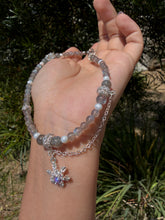 Load image into Gallery viewer, Designer Labradorite Crystal Phone Charm, Natural Pearl Beaded Wrist Strap,P5
