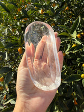 Load image into Gallery viewer, Clear Quartz Offering Bowl,Crystal Quartz Altar Bowl,Crystal Tray,B137
