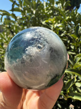 Load image into Gallery viewer, Natural Feather Fluorite Sphere , Snowflake Quartz Crystal Fluorite Ball,A88
