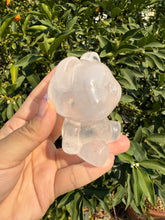 Load image into Gallery viewer, White-Toned Rose Quartz Bear – Hand Carved Crystal Healing Stone Figurine
