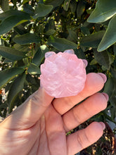 Load image into Gallery viewer, Rose Quartz Fox Crystal Carving - Rose quartz Nine tailed fox
