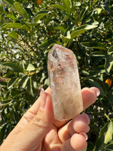 Load image into Gallery viewer, Trigonic Enhydro Quartz from Madagascar,Crystal Point with Water Inclusion,A98
