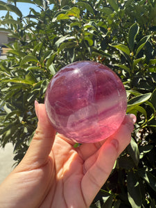 Rainbow Candy Fluorite Sphere, Stunning Rainbow Fluorite Ball,A114